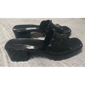 Steve Madden Studded Slip-on Heels Black Size 9.5 Y2K Grunge Goth